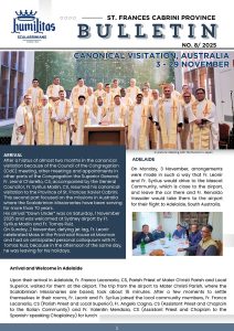 SFCP Bulletin: CANONICAL VISITATION, AUSTRALIA (No. 8/2025)
